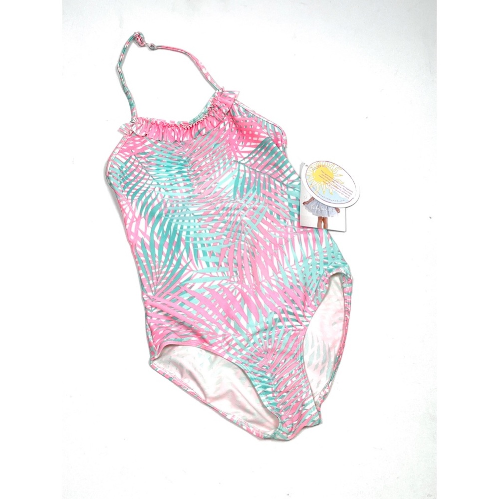 New Kate Mack Girls one piece swim suit UPF 50+ 6X